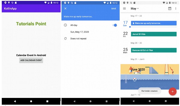 কোটলিন ব্যবহার করে অ্যান্ড্রয়েড অ্যাপে ক্যালেন্ডার ইভেন্টগুলি কীভাবে যুক্ত করবেন? 