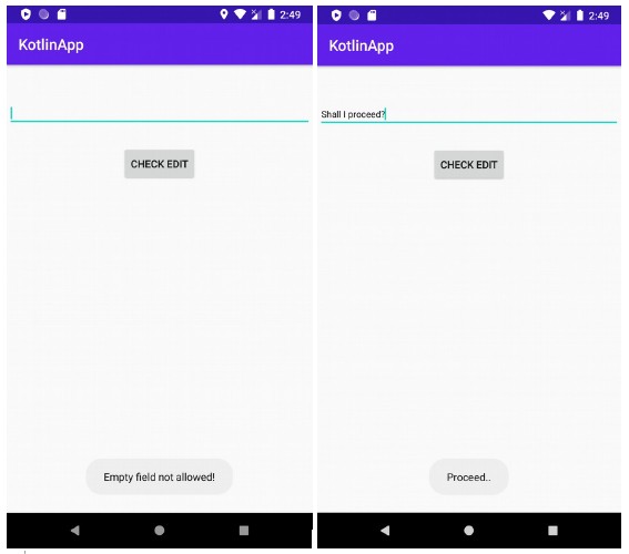 কোটলিনে অ্যান্ড্রয়েড এডিট টেক্সট খালি কিনা তা কীভাবে পরীক্ষা করবেন? 