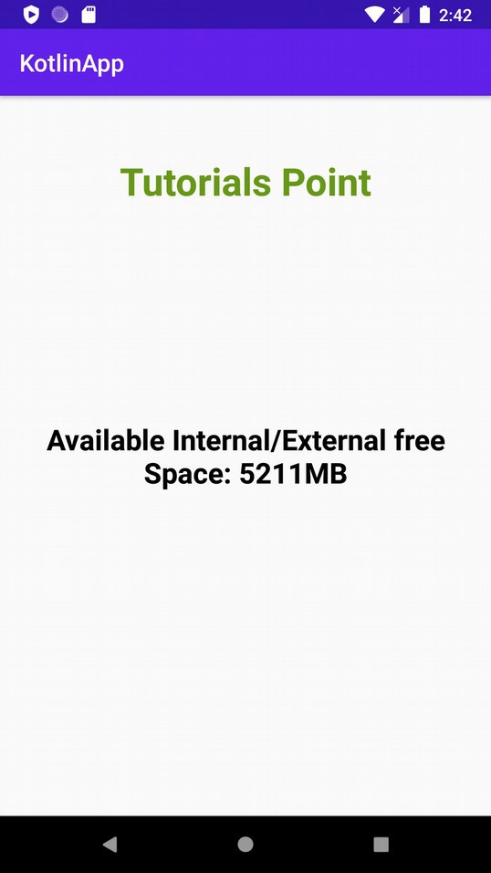 কোটলিন ব্যবহার করে অ্যান্ড্রয়েড অ্যাপে অভ্যন্তরীণ/বাহ্যিক মেমরির বিনামূল্যে আকার কীভাবে পাবেন? 