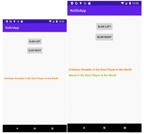 কোটলিন ব্যবহার করে অ্যান্ড্রয়েডে বাম থেকে ডানে স্লাইড অ্যানিমেশন তৈরি করুন। 