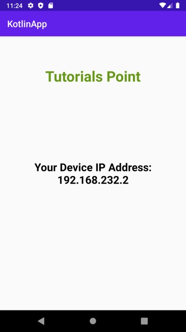 কোটলিন ব্যবহার করে প্রোগ্রাম্যাটিকভাবে অ্যান্ড্রয়েড ডিভাইসের আইপি ঠিকানা কীভাবে পাবেন? 