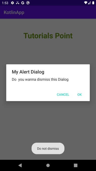 Kotlin ব্যবহার করে একটি বোতাম ক্লিক করার সময় একটি ডায়ালগ বন্ধ হওয়া থেকে কিভাবে প্রতিরোধ করবেন? 