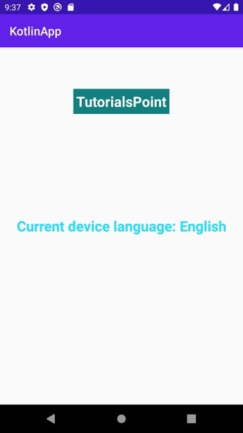 কোটলিন ব্যবহার করে আমরা কীভাবে অ্যান্ড্রয়েড ডিভাইসে বর্তমান ভাষা নির্বাচন করতে পারি? 