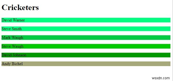 CSS3 এ HSL রঙের মান 