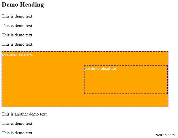 CSS এ পরম অবস্থান 