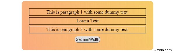 CSS-এ ন্যূনতম-প্রস্থ সম্পত্তি 