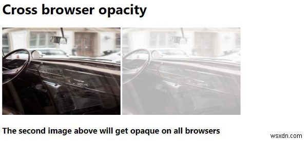 CSS ব্যবহার করে ক্রস ব্রাউজার অপাসিটি সেট করা 