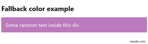 CSS-এ একটি ফলব্যাক রঙ ঘোষণা করা হচ্ছে 