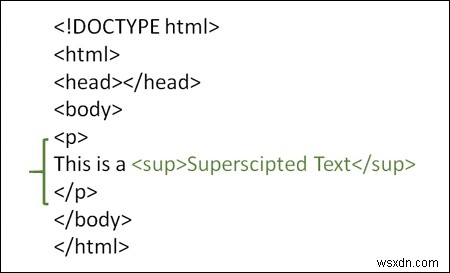 কিভাবে HTML এ টেক্সট সুপারস্ক্রিপ্ট চিহ্নিত করবেন? 