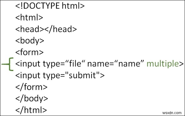 কিভাবে HTML ফর্মে একাধিক ফাইল আপলোড করার অনুমতি দেওয়া যায়। 
