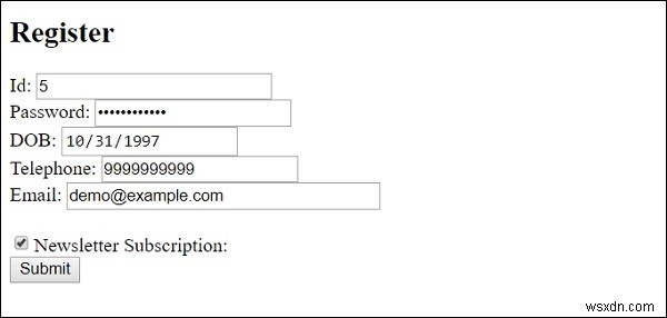 HTML  input  চেক করা বৈশিষ্ট্য 