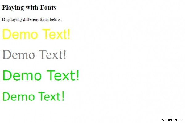 HTML  font  ট্যাগ 