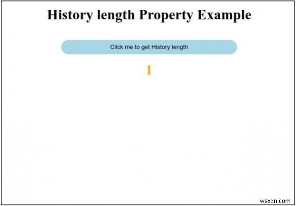 HTML DOM ইতিহাসের দৈর্ঘ্য সম্পত্তি 