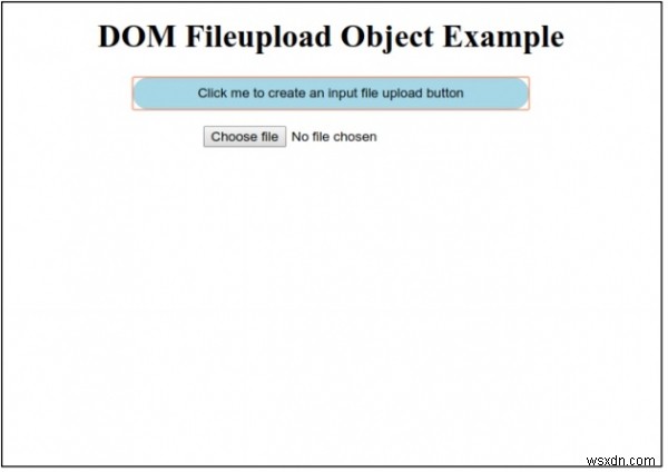 HTML DOM ইনপুট ফাইল আপলোড অবজেক্ট 