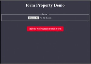 HTML DOM ইনপুট ফাইল আপলোড ফর্ম সম্পত্তি 