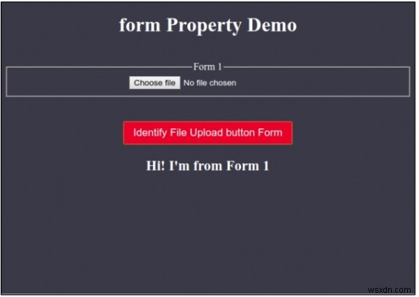 HTML DOM ইনপুট ফাইল আপলোড ফর্ম সম্পত্তি 