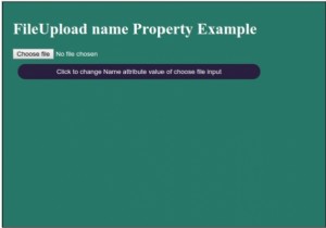 HTML DOM ইনপুট ফাইল আপলোড নাম সম্পত্তি 