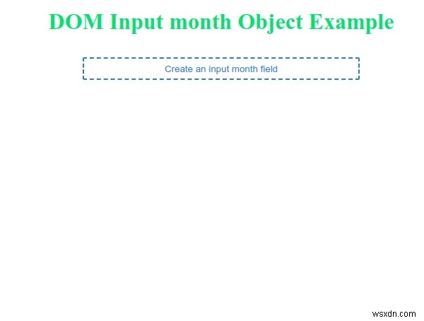 HTML DOM ইনপুট মাস অবজেক্ট 