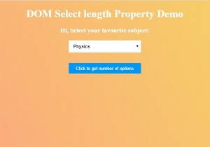 HTML DOM নির্বাচন দৈর্ঘ্য বৈশিষ্ট্য 