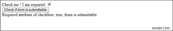 HTML DOM ইনপুট চেকবক্স প্রয়োজনীয় সম্পত্তি 