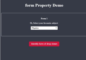 HTML DOM সিলেক্ট ফর্ম প্রপার্টি 
