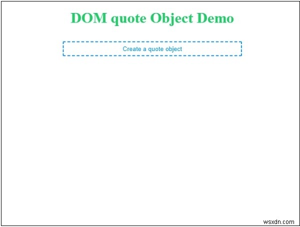 HTML DOM কোট অবজেক্ট 