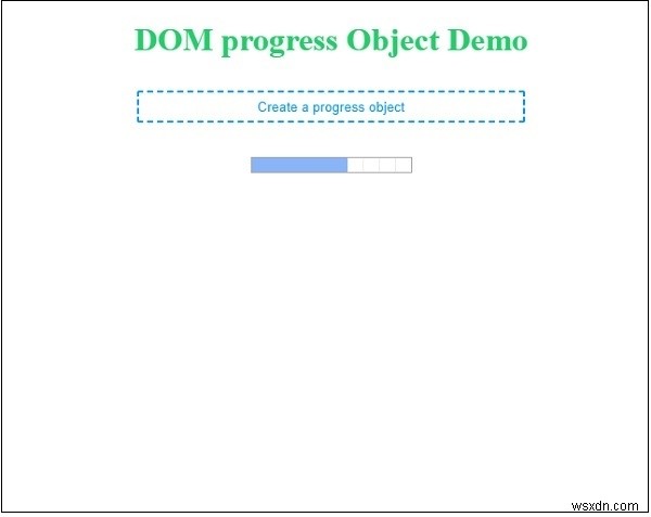 HTML DOM অগ্রগতি অবজেক্ট 