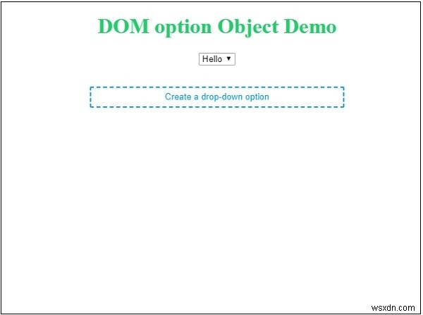 HTML DOM অপশন অবজেক্ট 