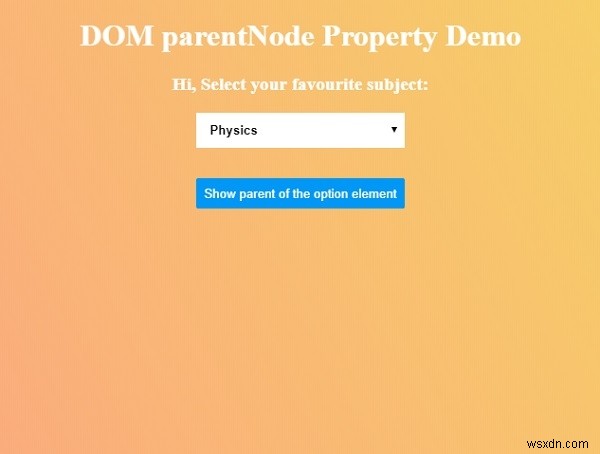 HTML DOM প্যারেন্টনোড প্রপার্টি 