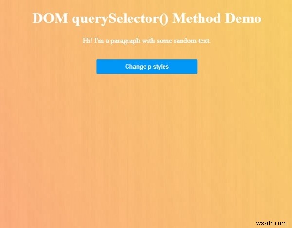 HTML DOM querySelector() পদ্ধতি 