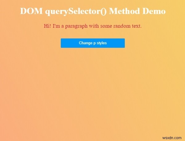 HTML DOM querySelector() পদ্ধতি 