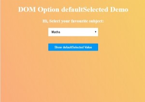 HTML DOM বিকল্প ডিফল্ট নির্বাচিত সম্পত্তি 