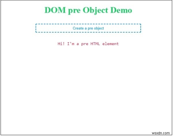 HTML DOM প্রি অবজেক্ট 