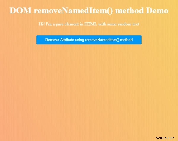 HTML DOM removeNamedItem() পদ্ধতি 