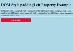 HTML DOM শৈলী প্যাডিং বাম সম্পত্তি 