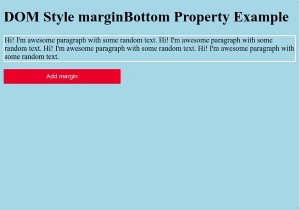 HTML DOM শৈলী মার্জিন বটম প্রপার্টি 