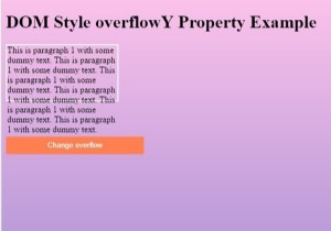 HTML DOM শৈলী ওভারফ্লোওয়াই সম্পত্তি 