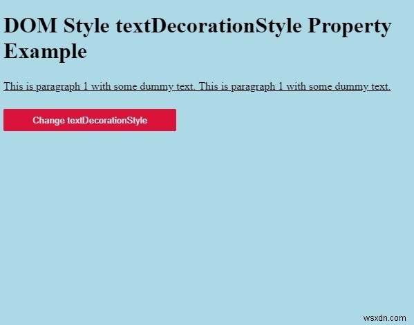 HTML DOM স্টাইল টেক্সট ডেকোরেশন স্টাইল প্রপার্টি 