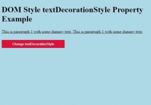 HTML DOM স্টাইল টেক্সট ডেকোরেশন স্টাইল প্রপার্টি 