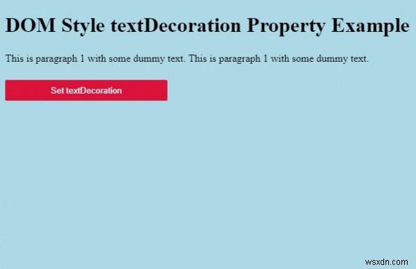 এইচটিএমএল ডম স্টাইল টেক্সট ডেকোরেশন প্রপার্টি 