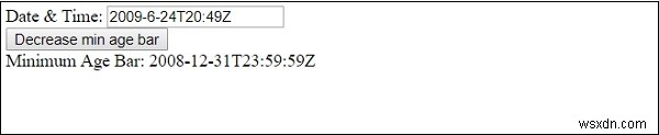 HTML DOM ইনপুট ডেটটাইম মিন প্রপার্টি 