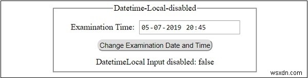 HTML DOM ইনপুট DatetimeLocal অক্ষম সম্পত্তি 