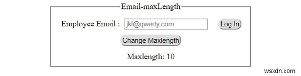 HTML DOM ইনপুট ইমেল maxLength প্রপার্টি 