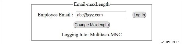 HTML DOM ইনপুট ইমেল maxLength প্রপার্টি 