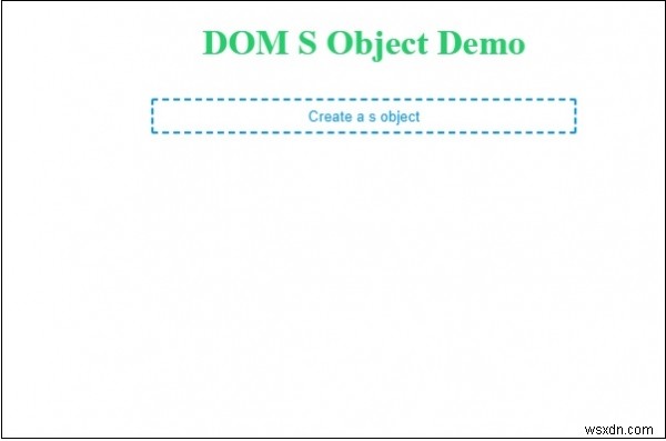HTML DOM S অবজেক্ট 