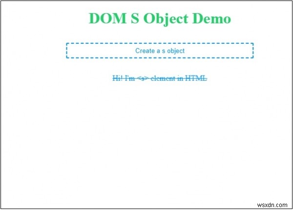 HTML DOM S অবজেক্ট 