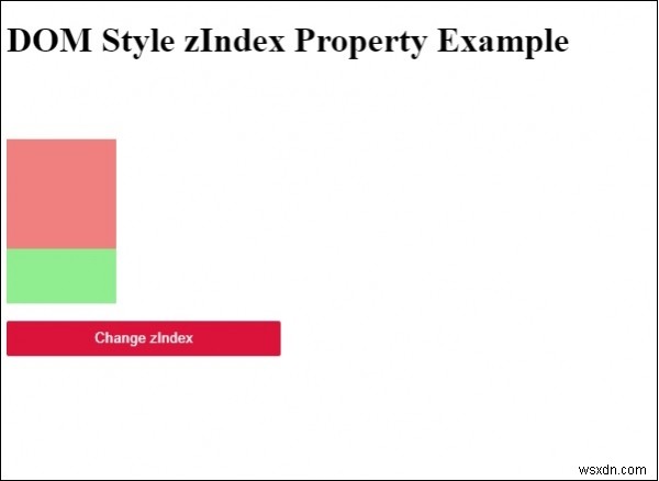 HTML DOM শৈলী zIndex সম্পত্তি 