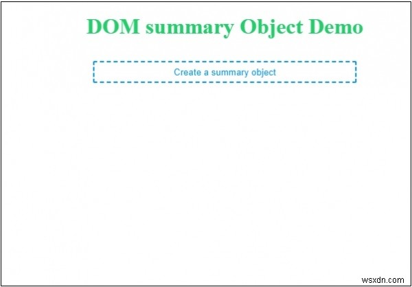 HTML DOM সারাংশ অবজেক্ট 