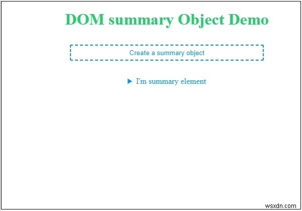 HTML DOM সারাংশ অবজেক্ট 