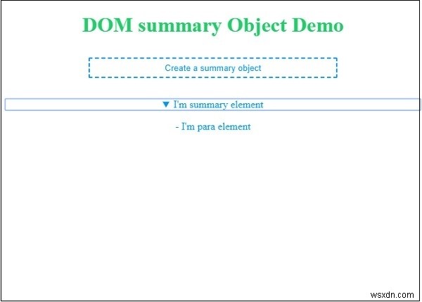 HTML DOM সারাংশ অবজেক্ট 